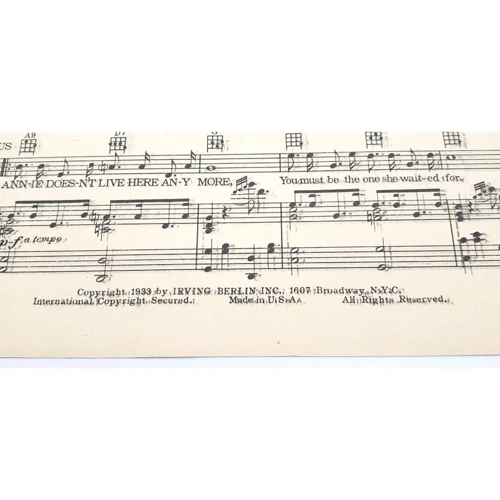 Vintage Sheet Music Annie Doesn't Live Here Anymore 1933 Young Burke Spina - Picture 2 of 4